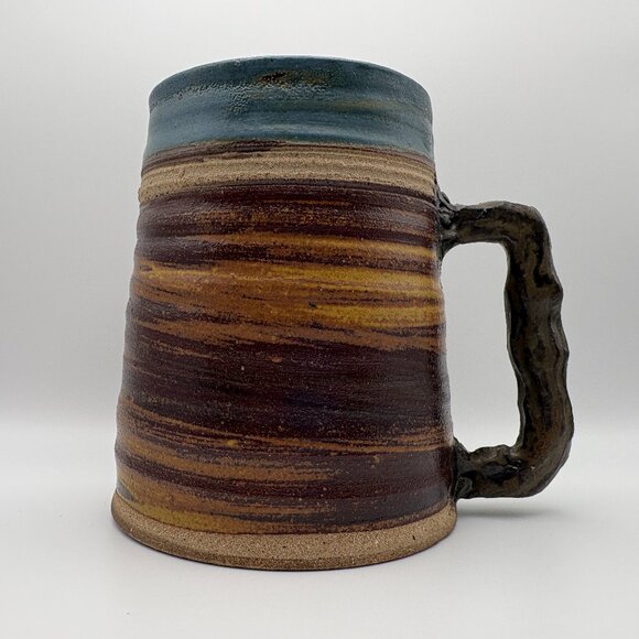 John S. Dawn Other - Canadian Rustic Vintage Pottery Tankard Earthtone Stoneware Mug  (SKU: 283MI)